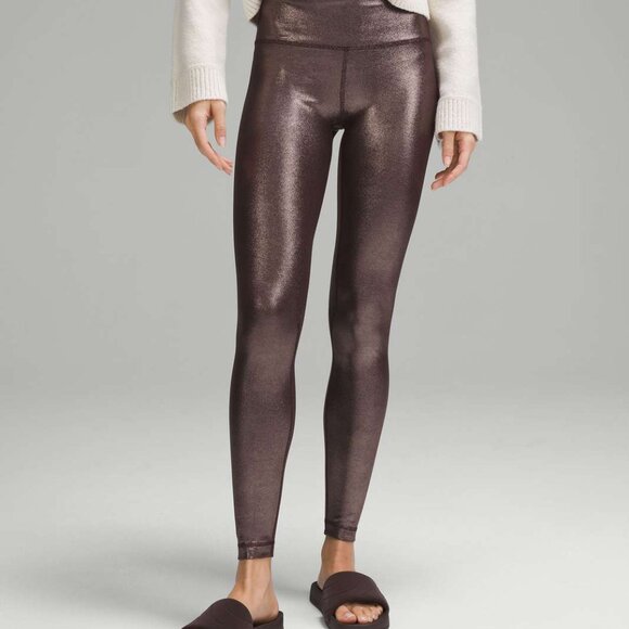 Lululemon Align High-Rise Pant 28" *Shine Radiate Foil Print French Press Size 2 - Picture 2 of 6